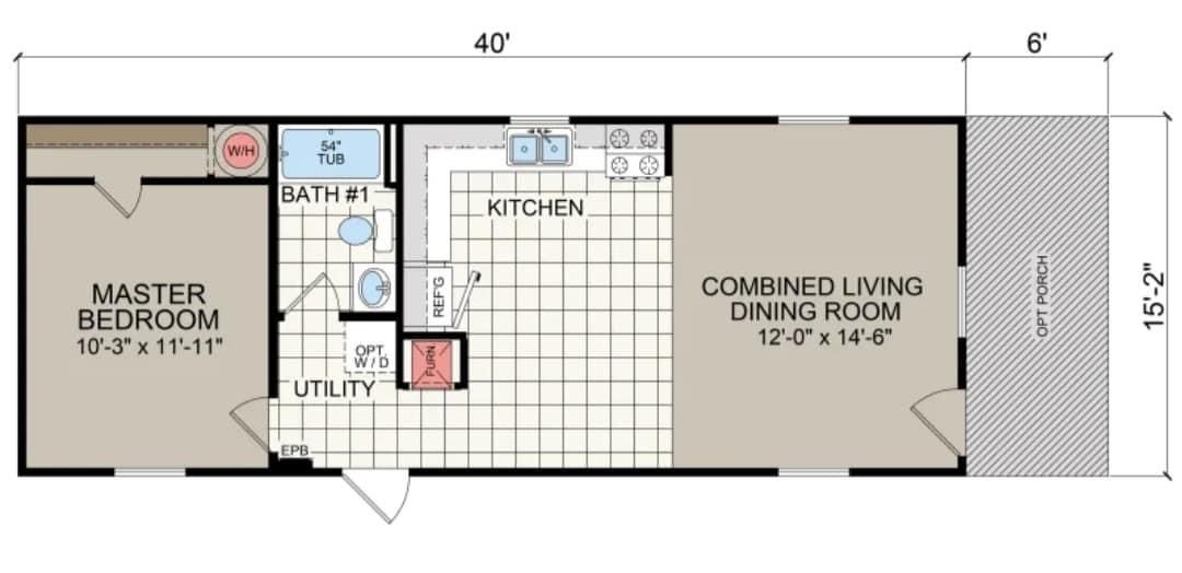 1bed 1bath